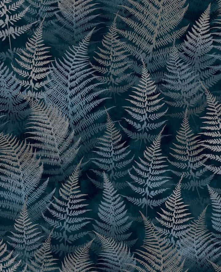 120378 - Clarissa Hulse - Clarissa Hulse Woodland Fern French Navy Wallpaper - Decor Warehouse