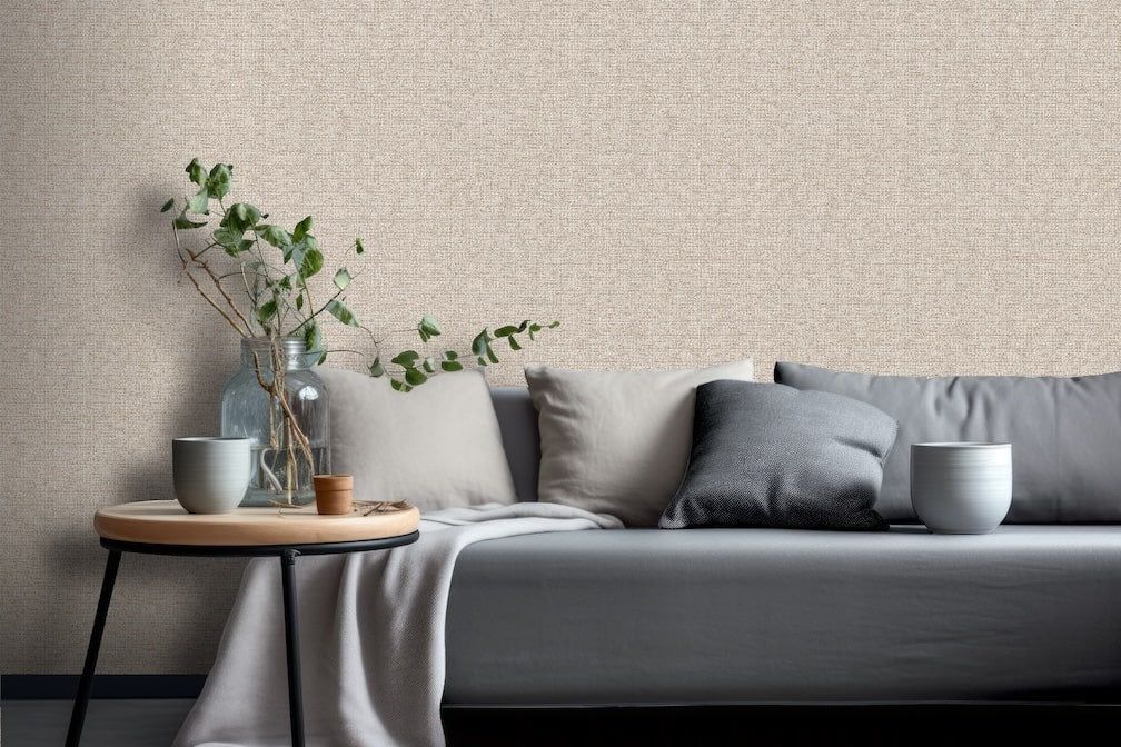 GR322704 - Design ID - Design ID Hessian Textured Plain Gold Wallpaper - Decor Warehouse