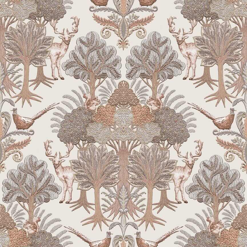 TP422301 - Design ID - Design ID Nordic Deer Forest Beige Wallpaper - Decor Warehouse