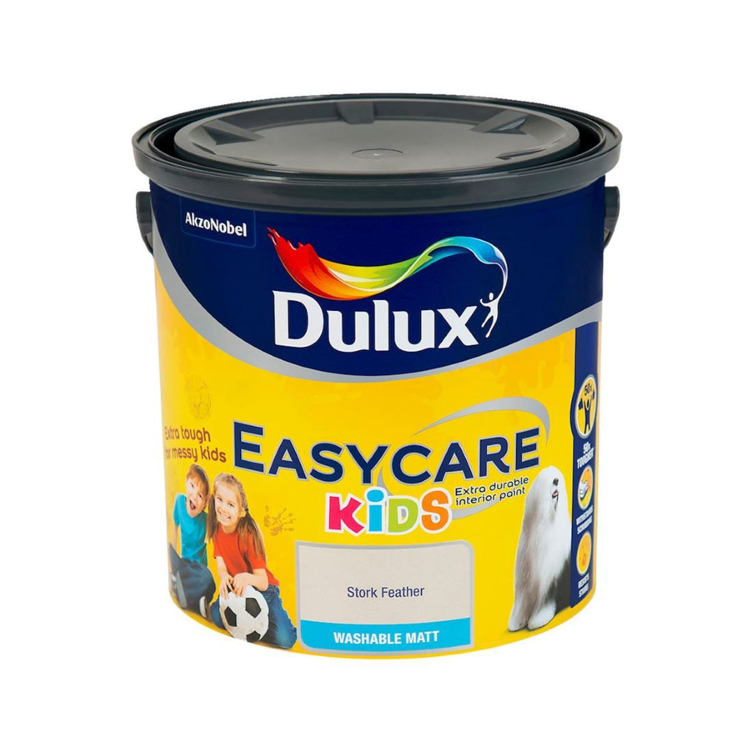  - Dulux - Dulux Easycare Kids Stork Feather Washable Matt Paint 2.5L - Decor Warehouse