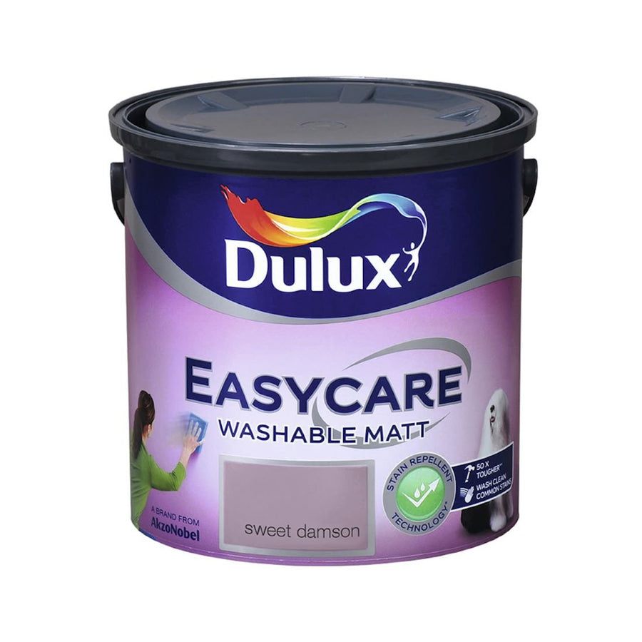 5010212546765 - Dulux - Dulux Easycare Washable Matt Sweet Damson Paint 2.5L - Decor Warehouse