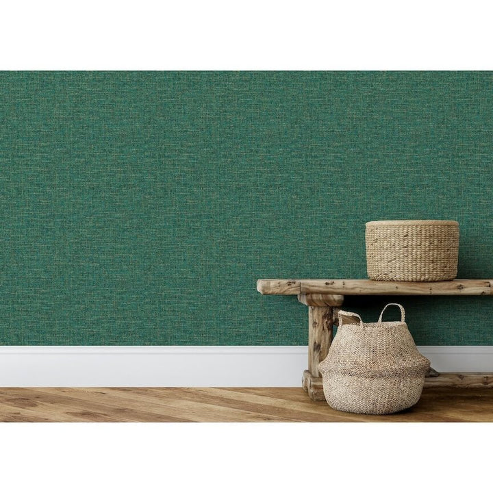 100001EH - Esselle Home - Esselle Artisan Weave Emerald Wallpaper - Decor Warehouse