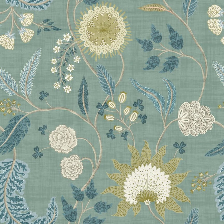 100018EH - Esselle Home - Esselle Fable Trail Seafoam Wallpaper - Decor Warehouse