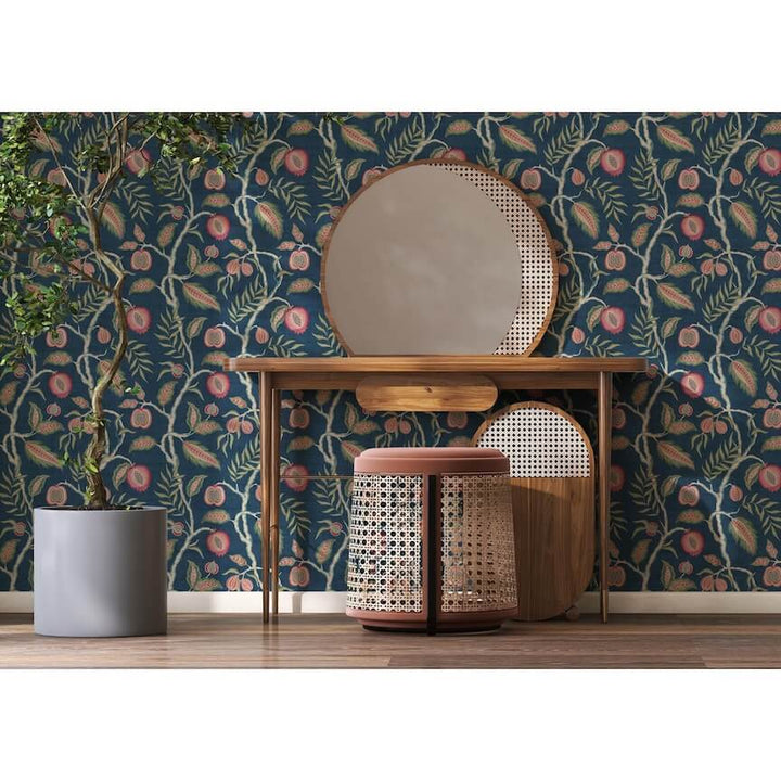 100022EH - Esselle Home - Esselle Fruits of Paradise Navy Wallpaper - Decor Warehouse