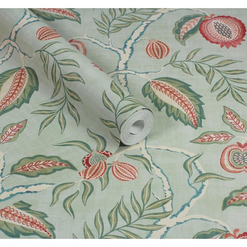 100024EH - Esselle Home - Esselle Fruits of Paradise Soft Green Wallpaper - Decor Warehouse