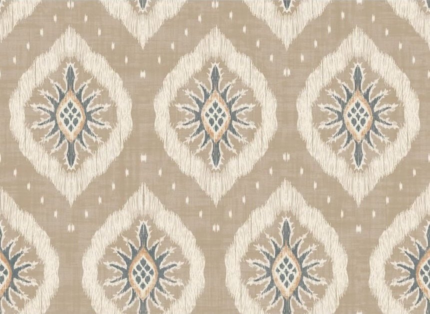 100036EH - Esselle Home - Esselle Odina Ikat Natural Wallpaper - Decor Warehouse