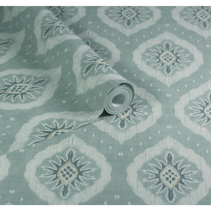 100037EH - Esselle Home - Esselle Odina Ikat Seafoam Wallpaper - Decor Warehouse