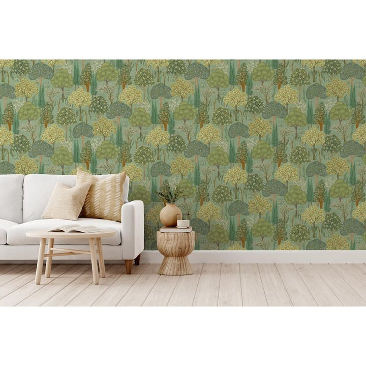 100040EH - Esselle Home - Esselle Persian Oasis Sage Green Wallpaper - Decor Warehouse