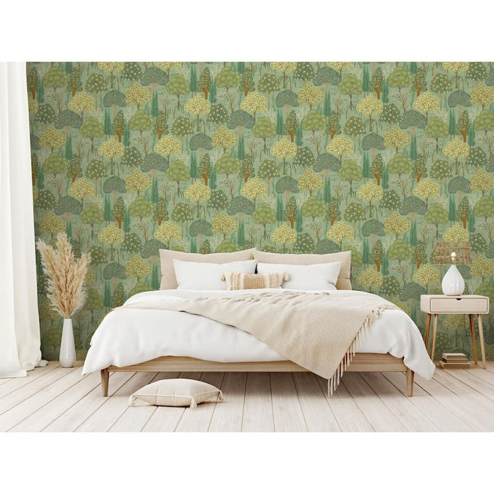 100040EH - Esselle Home - Esselle Persian Oasis Sage Green Wallpaper - Decor Warehouse