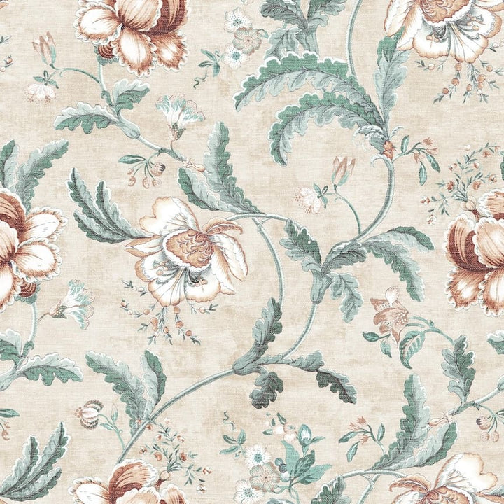 100041EH - Esselle Home - Esselle Tapestry Floral Natural/Spice Wallpaper - Decor Warehouse