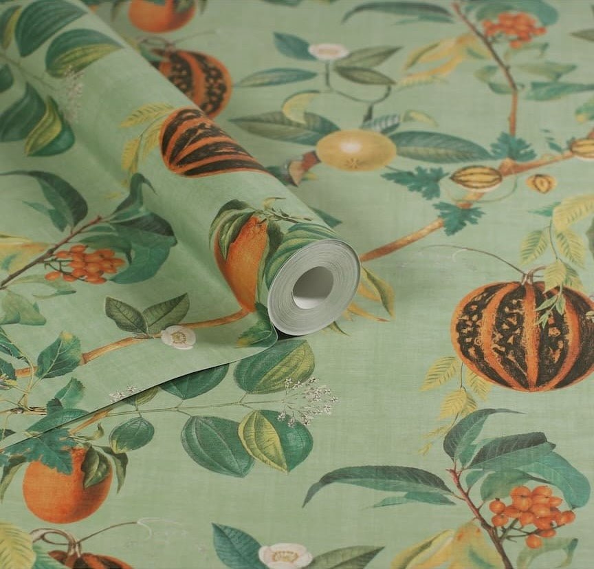 100045EH - Esselle Home - Esselle Tropic House Sage Wallpaper - Decor Warehouse