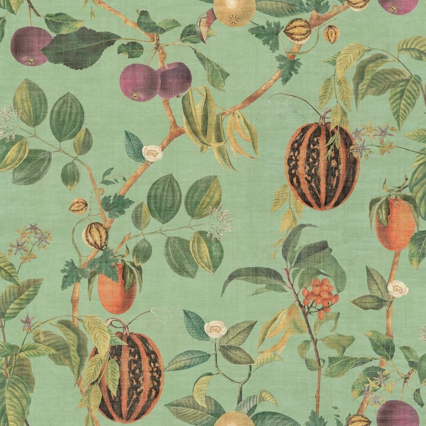 100045EH - Esselle Home - Esselle Tropic House Sage Wallpaper - Decor Warehouse