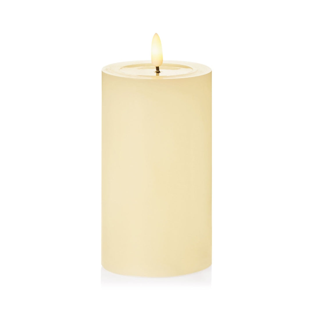 LB243165CR - Premier Decorations - FlickaBright Flameless LED Candle 7.5cm x 12.5cm, Real Wax - Decor Warehouse