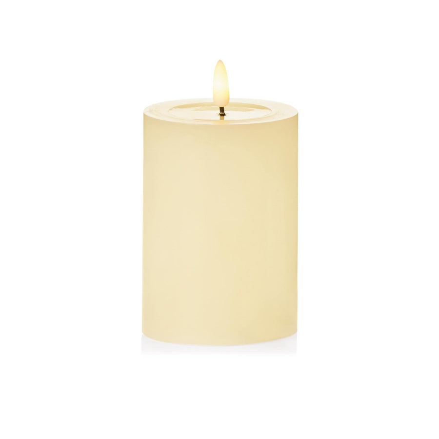 LB243164CR - Premier Decorations - FlickaBright Flameless LED Cream Candle - 7.5cm x 10cm - Decor Warehouse