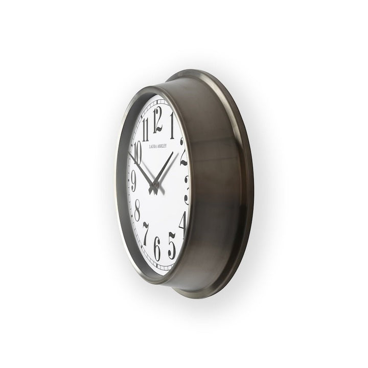 115789 - Graham & Brown - Gibson Large Brushed Stainless Steel Clock - Decor Warehouse