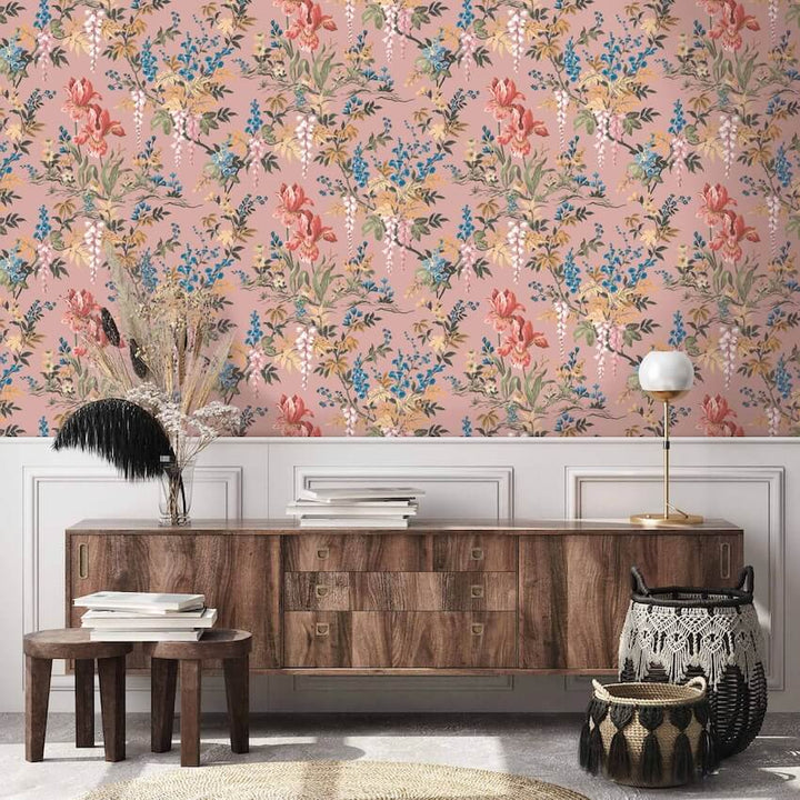 WM-364-03-Woodchip & Magnolia-Hestia Salmon Pink Wallpaper-Decor Warehouse