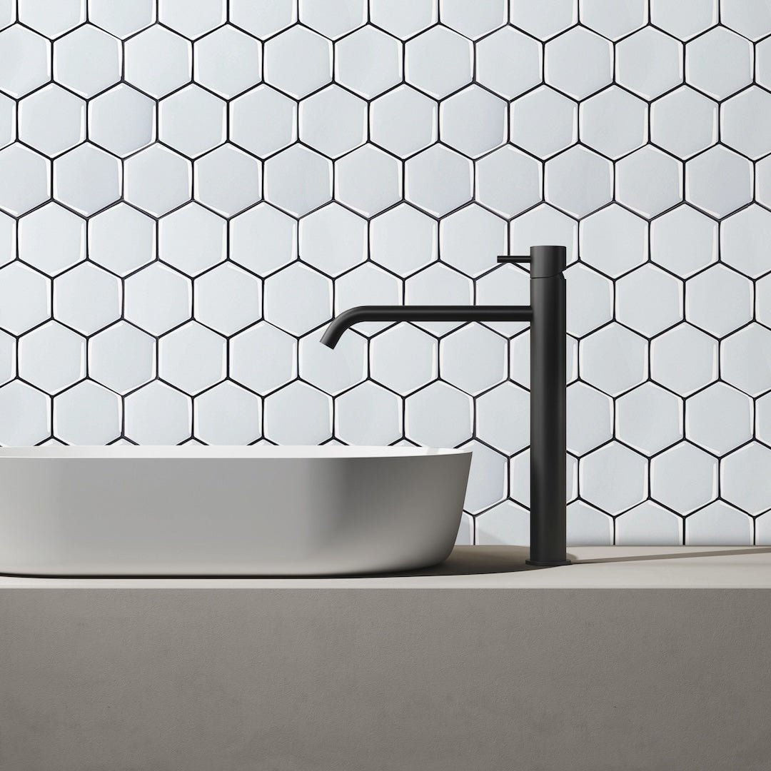 006040 - Arthouse - Hexagon White Artifix Wall Tiles - Decor Warehouse