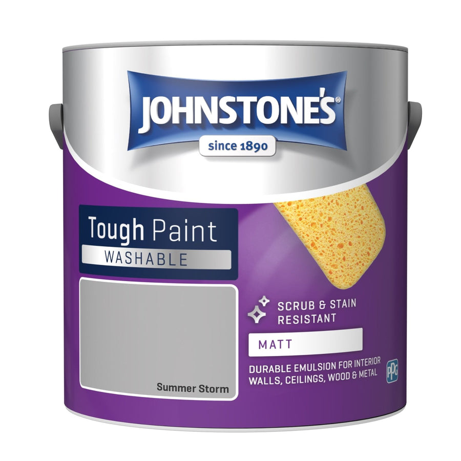  - Johnstone's - Johnstone's Interior Washable Matt Paint - Summer Storm 2.5L - Decor Warehouse