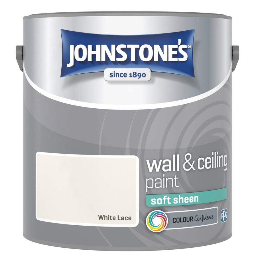  - Johnstone's - Johnstone's Wall and Ceiling Soft Sheen Paint - White Lace - 2.5L - Decor Warehouse