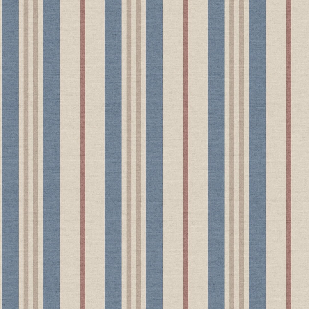 128926 - Joules - Joules Grove Stripe Pink & Blue Wallpaper - Decor Warehouse