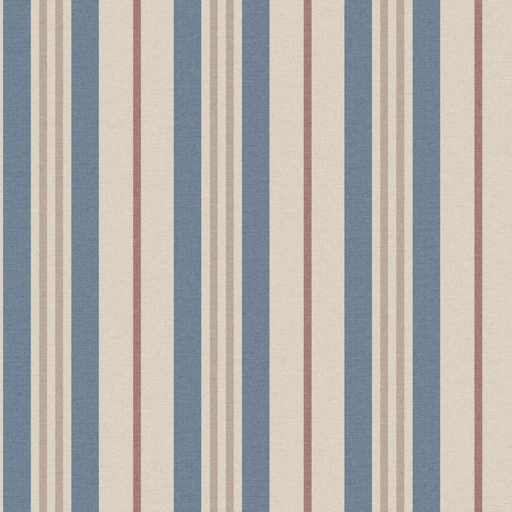 128926 - Joules - Joules Grove Stripe Pink & Blue Wallpaper - Decor Warehouse