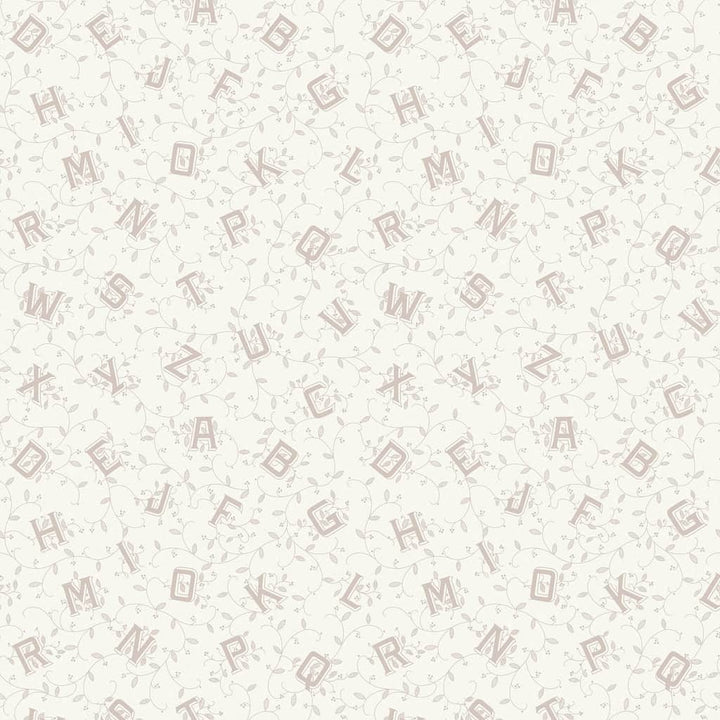 119862 - Laura Ashley - Laura Ashley Alphabet Dove Grey Wallpaper - Decor Warehouse