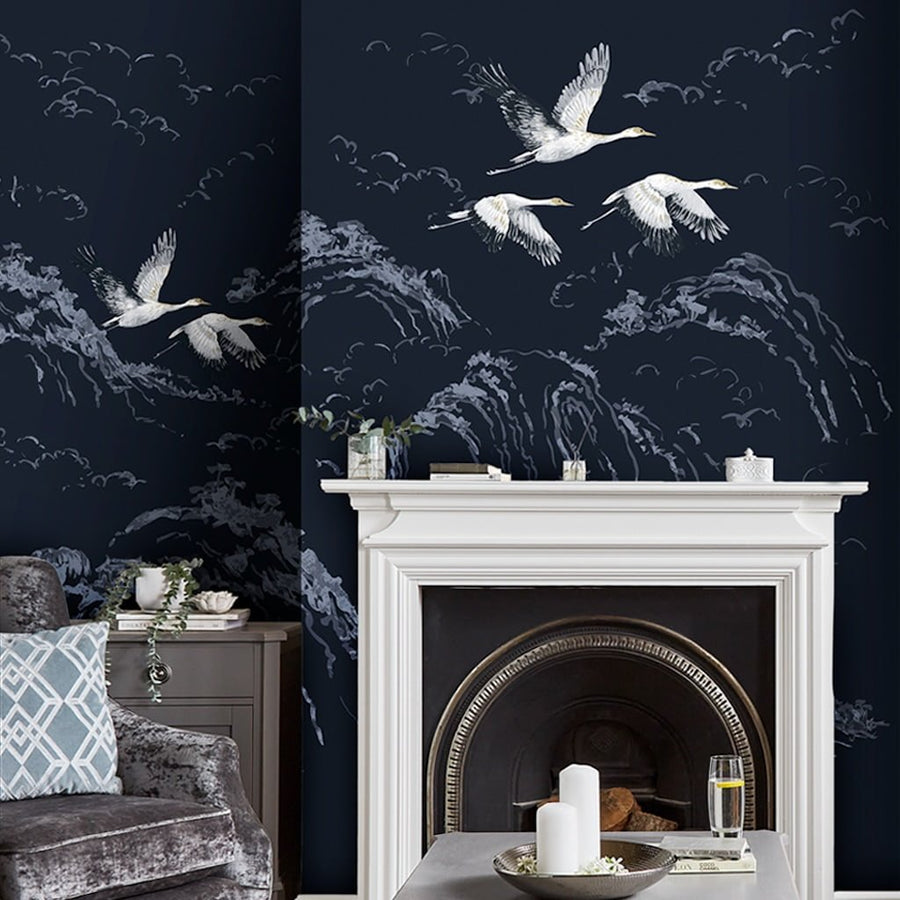 115276 - Laura Ashley - Laura Ashley Animalia Midnight Mural - Decor Warehouse