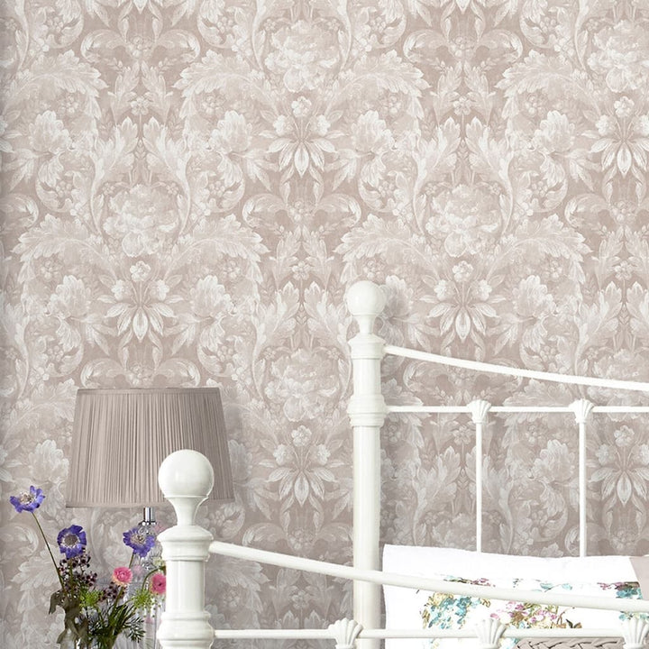 119843 - Laura Ashley - Laura Ashley Apolline Dove Grey Wallpaper - Decor Warehouse