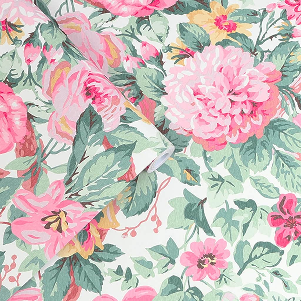 115263 - Laura Ashley - Laura Ashley Aveline Rose Wallpaper - Decor Warehouse