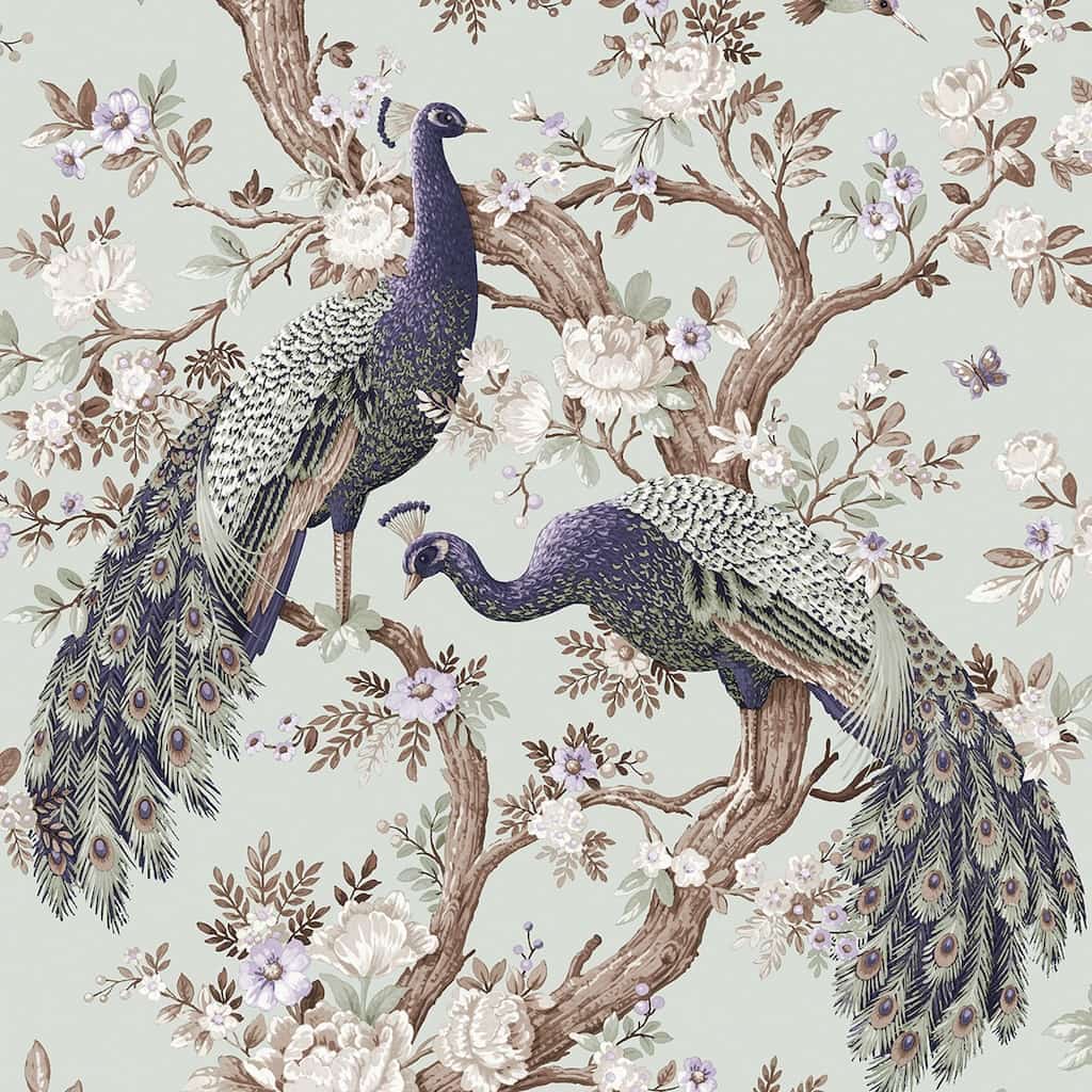 113398 - Laura Ashley - Laura Ashley Belvedere Duck Egg Wallpaper - Decor Warehouse