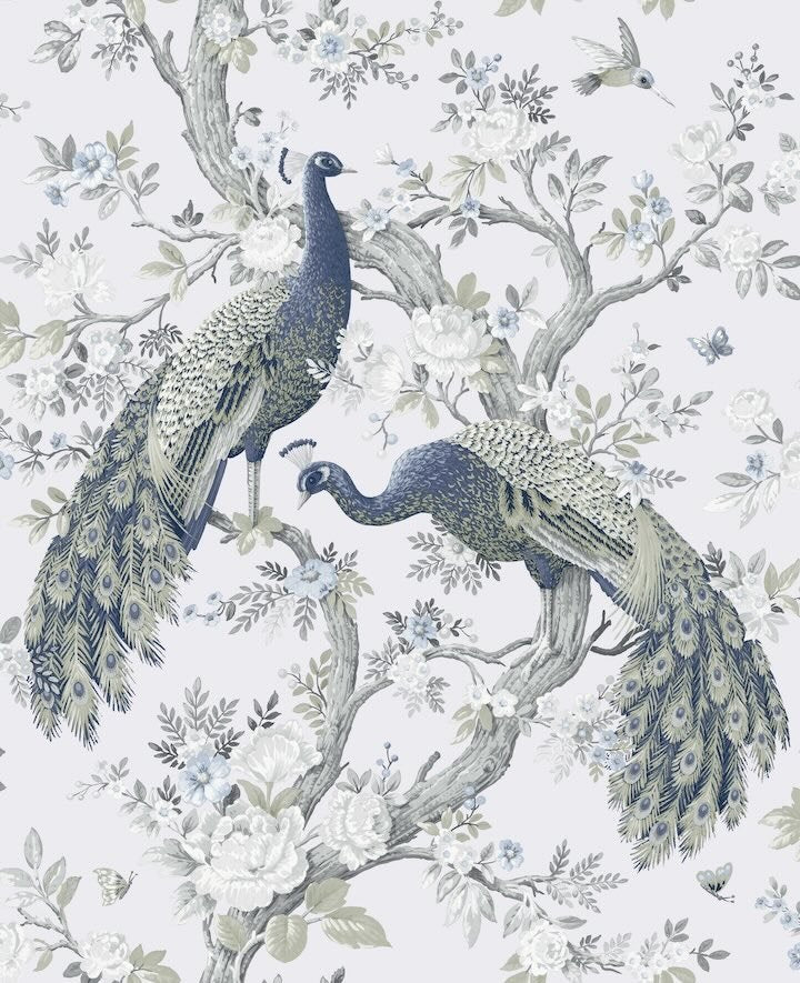 113397 - Laura Ashley - Laura Ashley Belvedere Midnight Wallpaper - Decor Warehouse