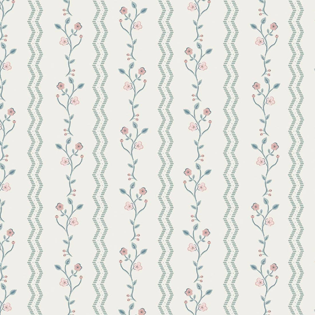 122748 - Laura Ashley - Laura Ashley Blencow Stripe Duck Egg Wallpaper - Decor Warehouse