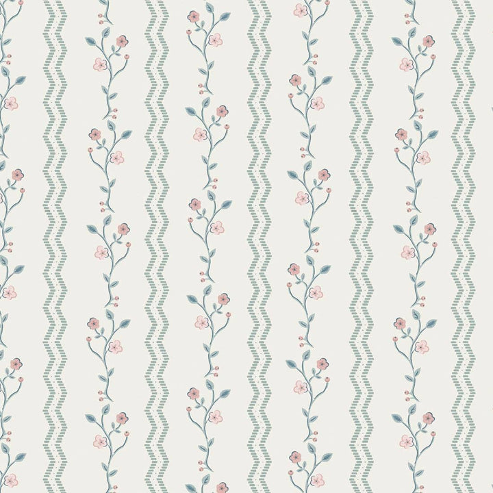 122748 - Laura Ashley - Laura Ashley Blencow Stripe Duck Egg Wallpaper - Decor Warehouse