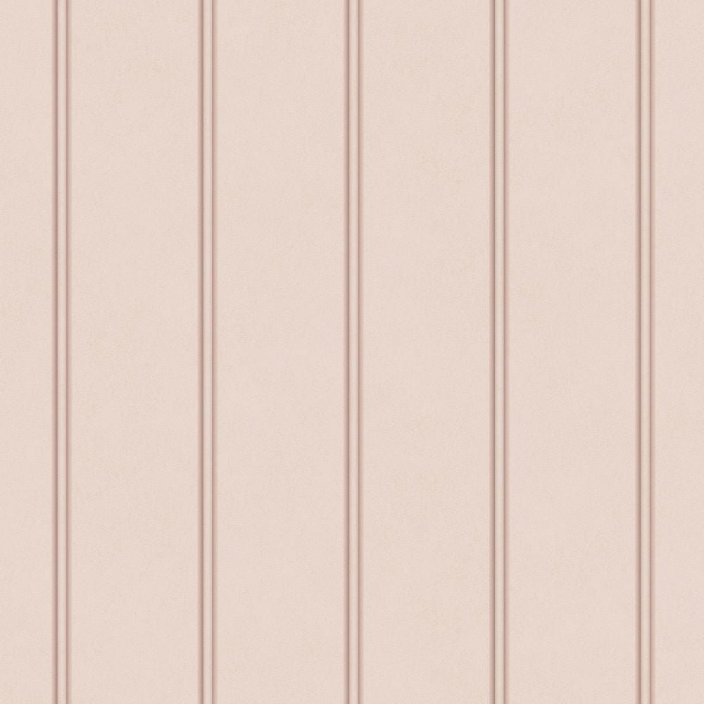 122760 - Laura Ashley - Laura Ashley Chalford Wood Panelling Plaster Pink Wallpaper - Decor Warehouse