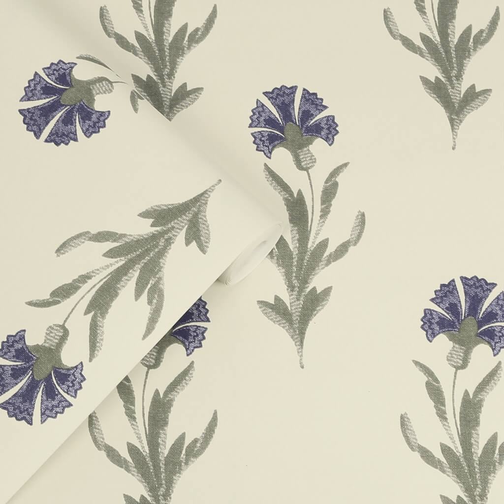 121068 - Laura Ashley - Laura Ashley Dandelion Dusky Seaspray Blue Wallpaper - Decor Warehouse