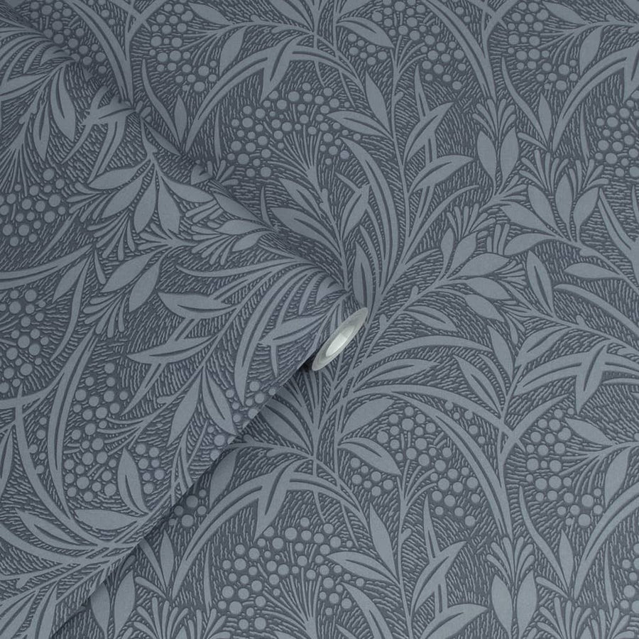 113339 - Laura Ashley - Laura Ashley Dusky Seaspray Barley Wallpaper - Decor Warehouse