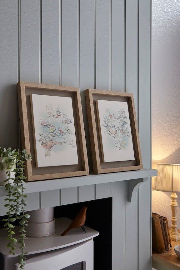 115032 - Graham & Brown - Laura Ashley Elderwood Framed Print Wall Art - Set of 2 - Decor Warehouse