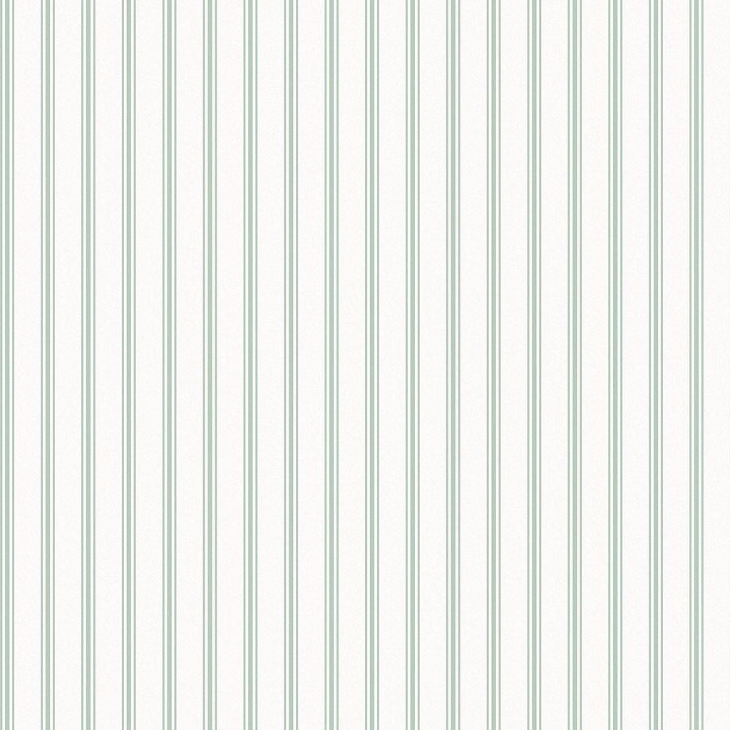 118483 - Laura Ashley - Laura Ashley Farnworth Stripe Sage Green Wallpaper - Decor Warehouse