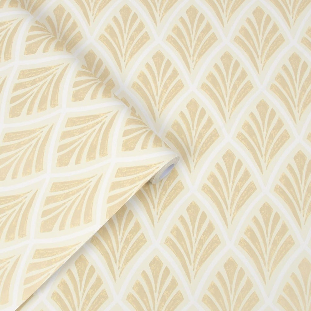 113375 - Laura Ashley - Laura Ashley Florin Gold Wallpaper - Decor Warehouse