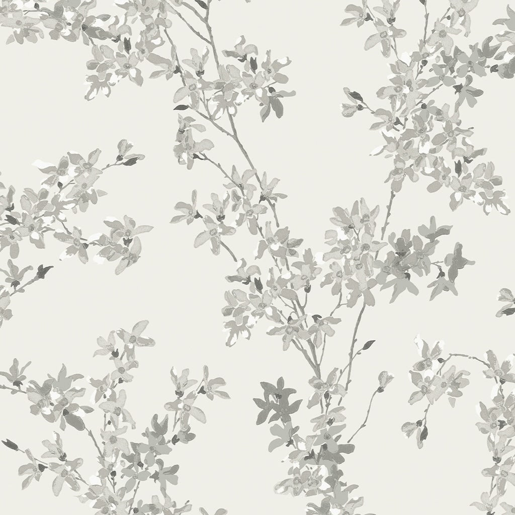 113349 - Laura Ashley - Laura Ashley Forstyhia Steel Wallpaper - Decor Warehouse