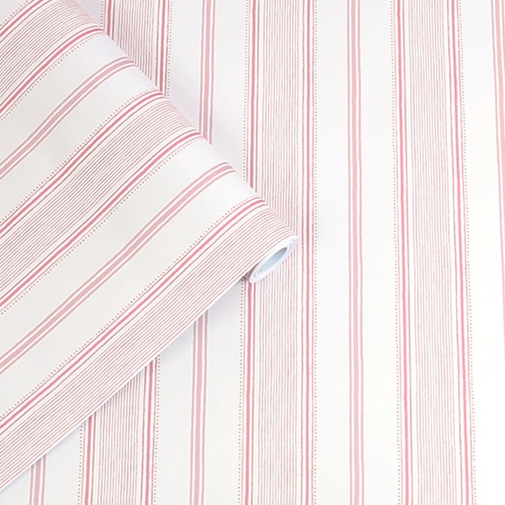 115270 - Laura Ashley - Laura Ashley Heacham Stripe Blush Wallpaper - Decor Warehouse