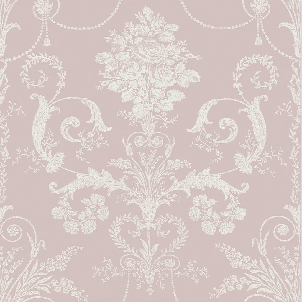 113381 - Laura Ashley - Laura Ashley Josette Amethyst Wallpaper - Decor Warehouse