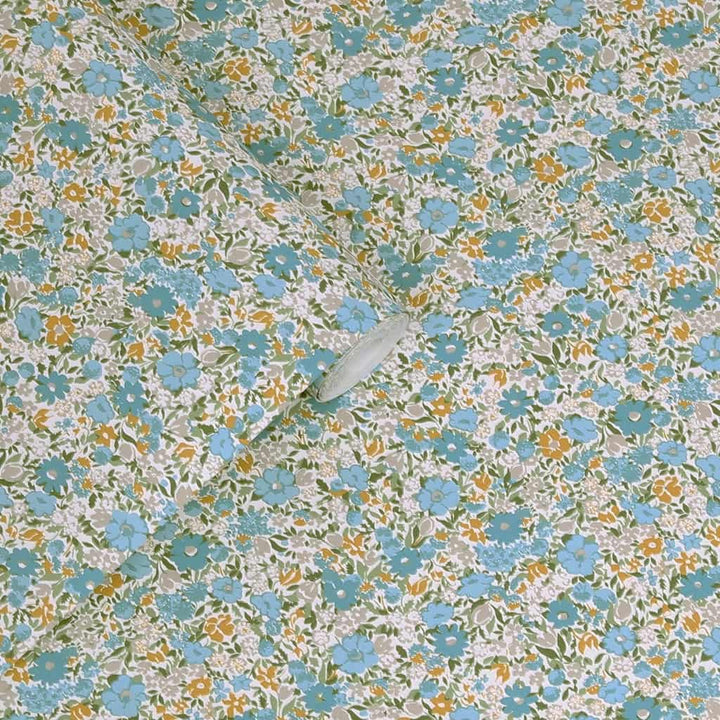 121075 - Laura Ashley - Laura Ashley Loveston Newport Blue Wallpaper - Decor Warehouse