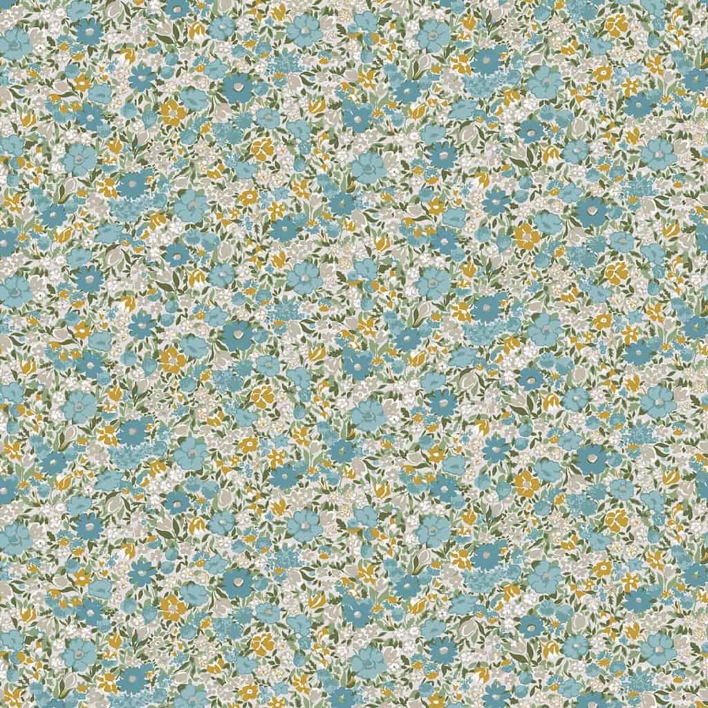 121075 - Laura Ashley - Laura Ashley Loveston Newport Blue Wallpaper - Decor Warehouse