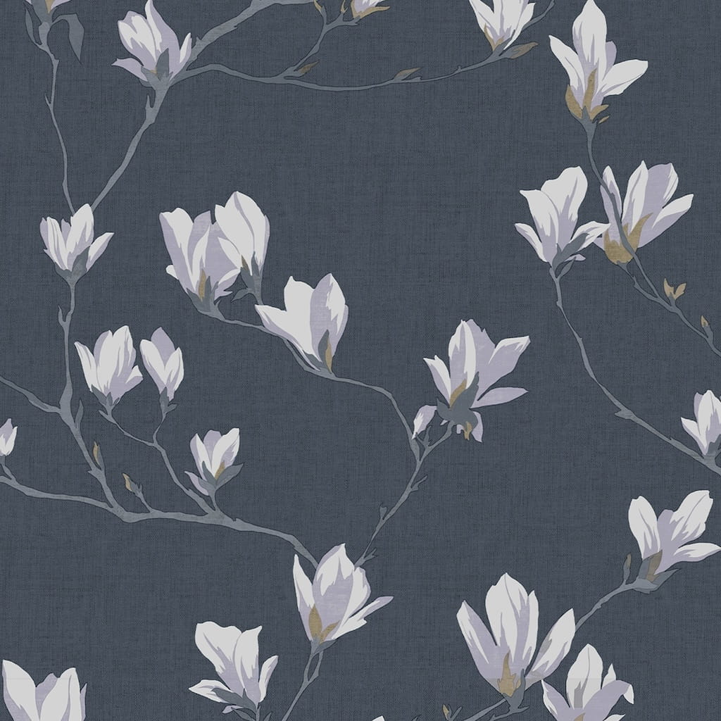 113355 - Laura Ashley - Laura Ashley Magnolia Grove Dusky Seaspray Wallpaper - Decor Warehouse