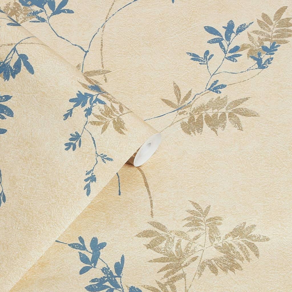 119841 - Laura Ashley - Laura Ashley Mari Gold Wallpaper - Decor Warehouse