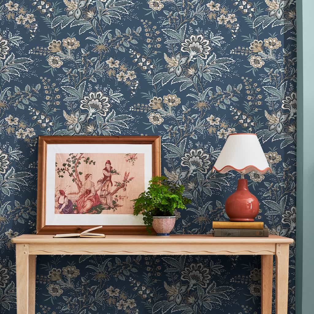 130097 - Laura Ashley - Laura Ashley Marlbrook Dusky Seaspray Wallpaper - Decor Warehouse