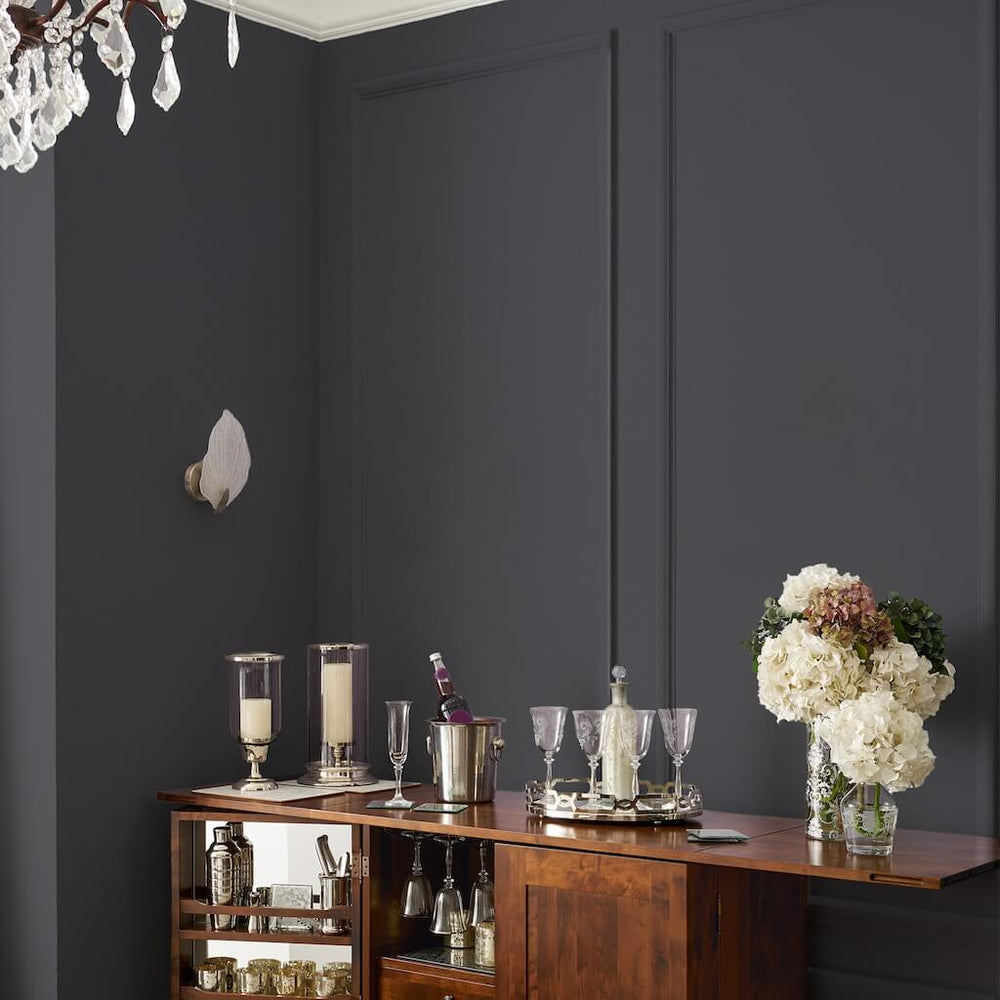 113686 - Laura Ashley - Laura Ashley Matt Emulsion Wall & Ceiling Paint - Charcoal - Decor Warehouse