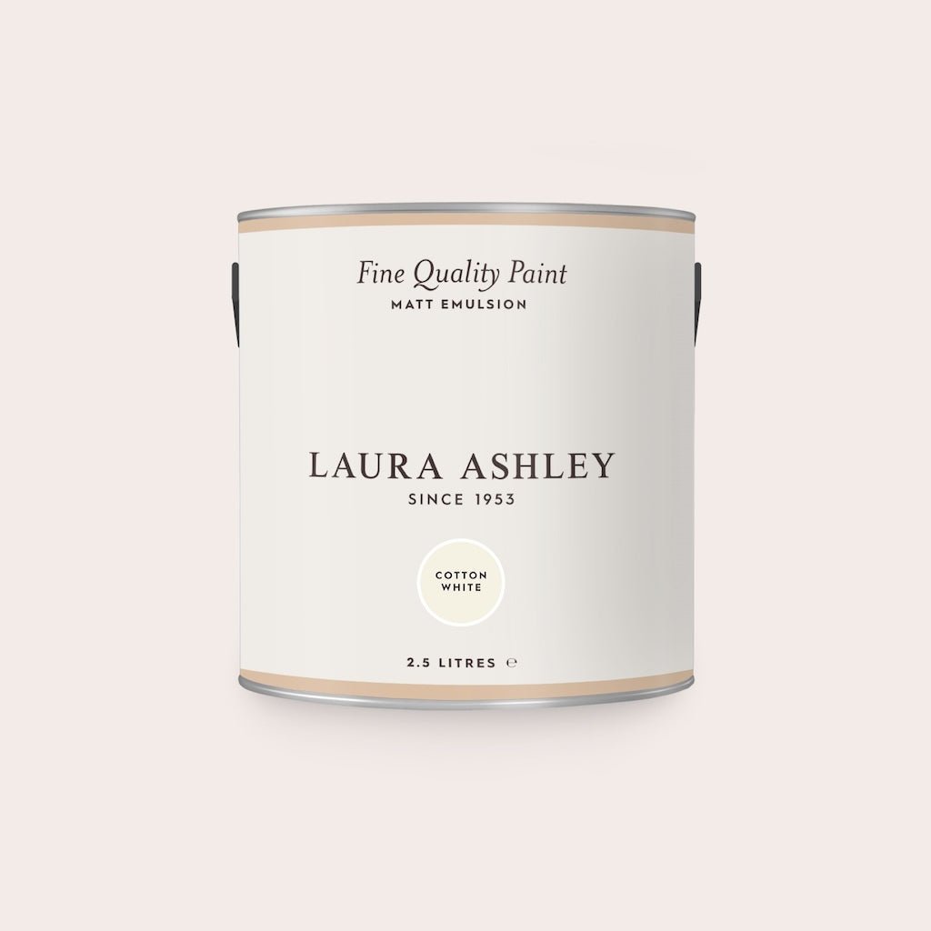 113647 - Laura Ashley - Laura Ashley Matt Emulsion Wall & Ceiling Paint - Cotton White - Decor Warehouse