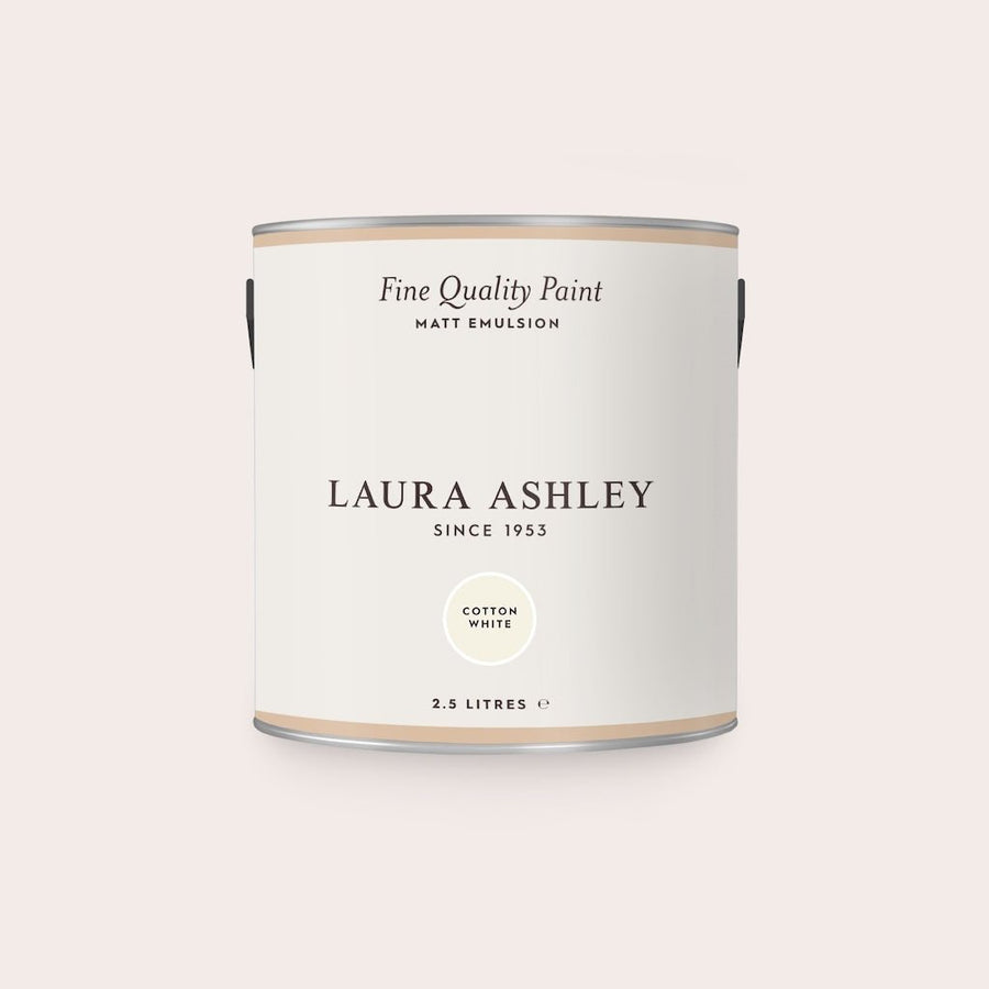 113647 - Laura Ashley - Laura Ashley Matt Emulsion Wall & Ceiling Paint - Cotton White - Decor Warehouse